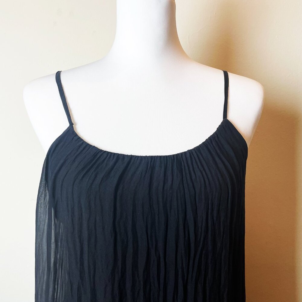 Made In Italy Black 100% Silk Maxi Dress | Moda Rose Style | EUC - Picture 3 of 7